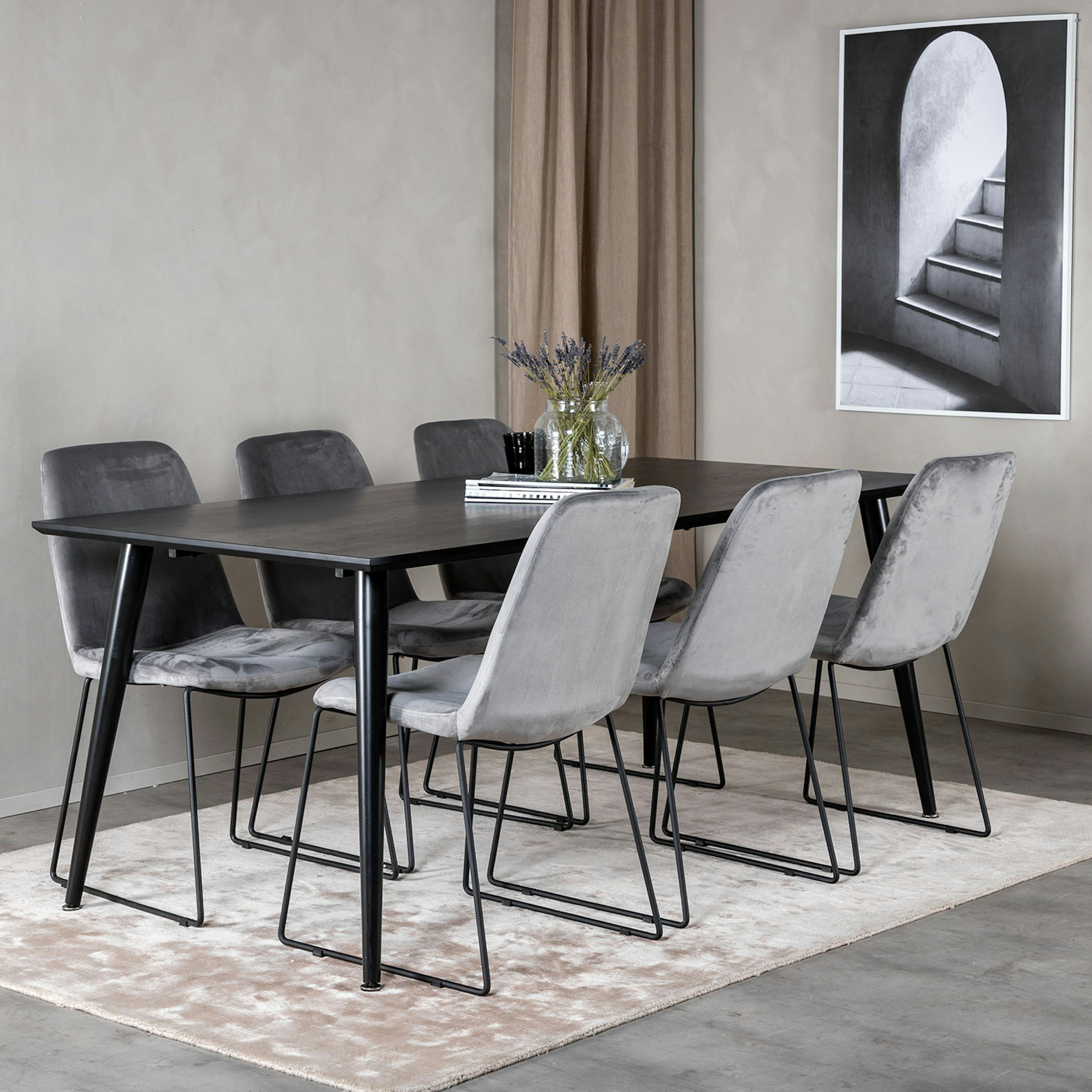 Matgrupp Venture Home Dipp med 6 Muce stolar