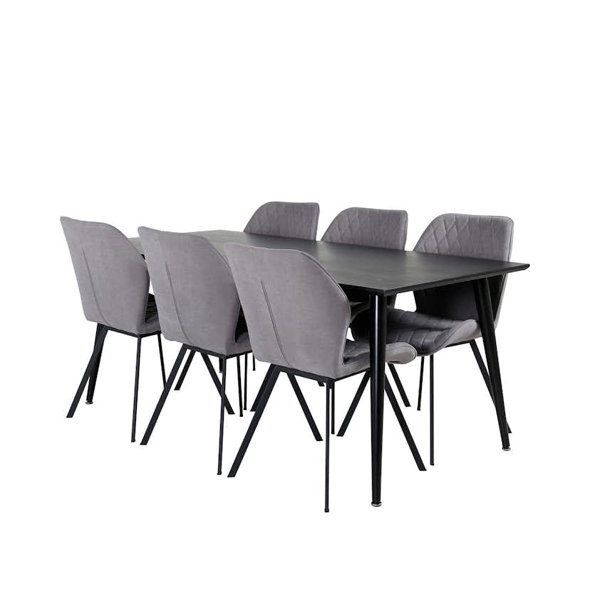 Matgrupp Venture Home Dipp med 6 Gemma stolar