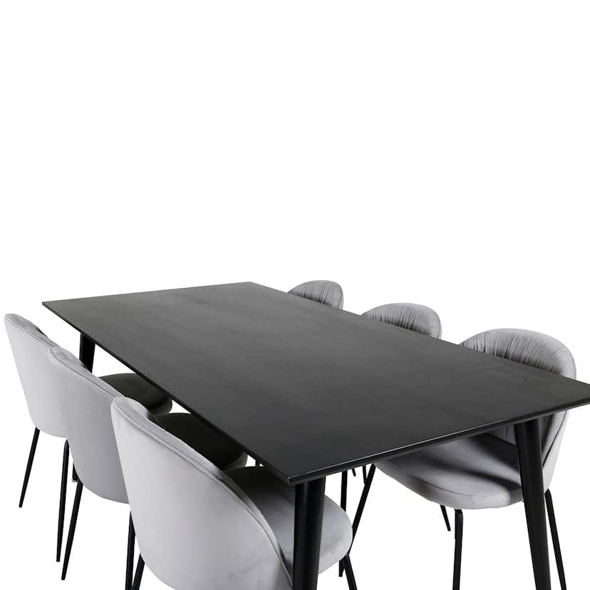 Matgrupp Venture Home Dipp med 6 Wrinkles stolar