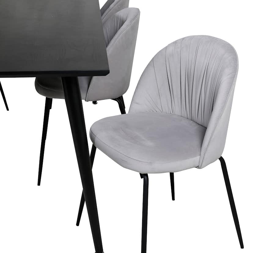 Matgrupp Venture Home Dipp med 6 Wrinkles stolar