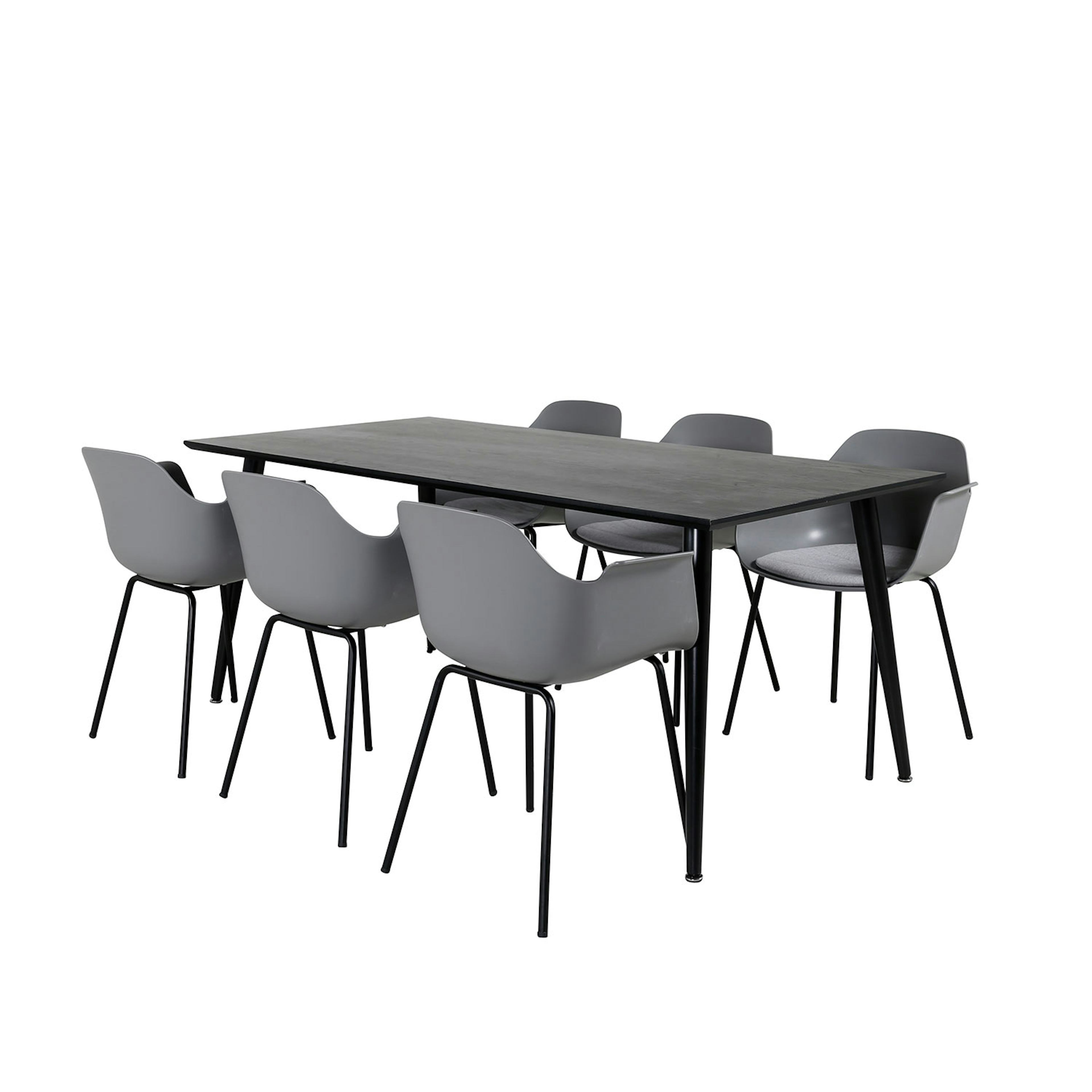 Matgrupp Venture Home Dipp med 6 Comfort Plastic stolar