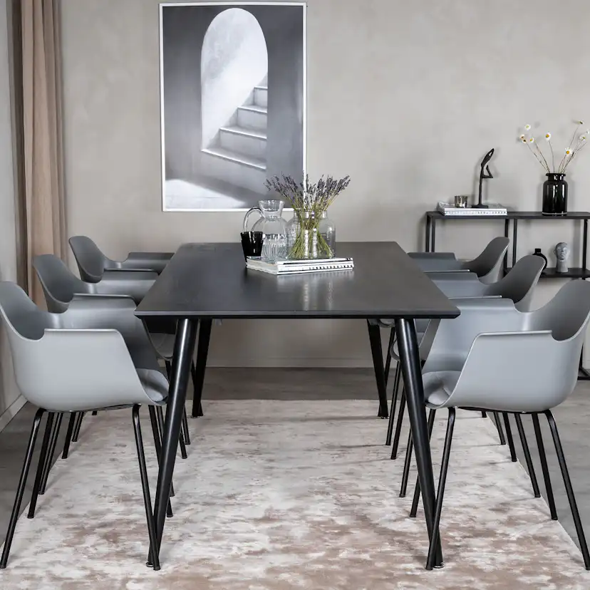 Matgrupp Venture Home Dipp med 6 Comfort Plastic stolar