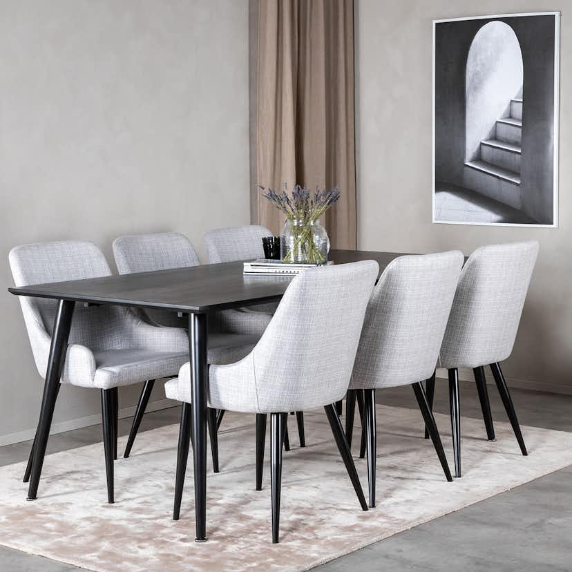 Matgrupp Venture Home Dipp med 6 Plaza stolar