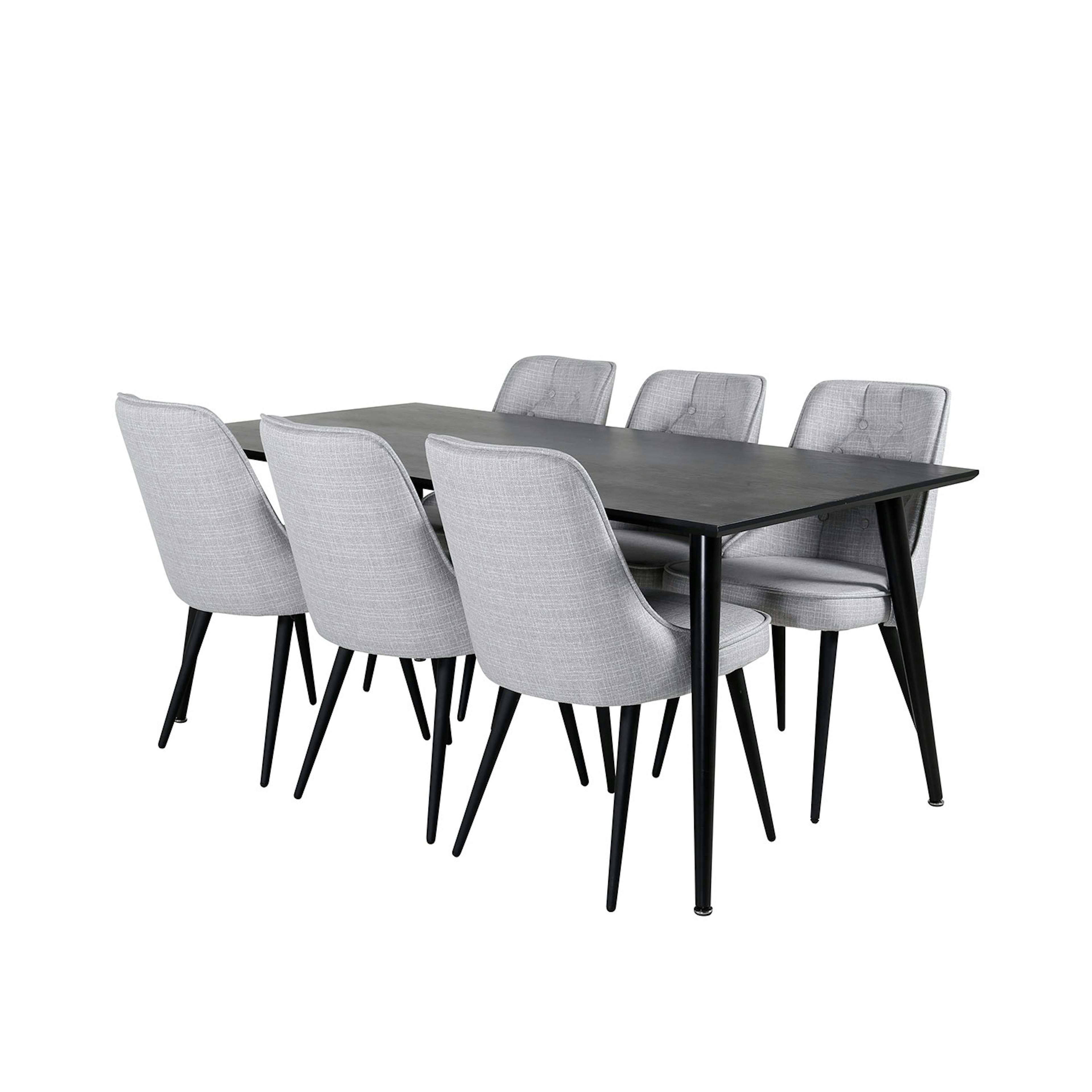 Matgrupp Venture Home Dipp med 6 Velvet Deluxe stolar