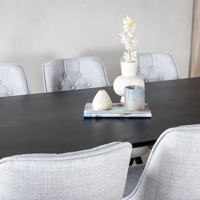 Matgrupp Venture Home Dipp med 6 Velvet Deluxe stolar