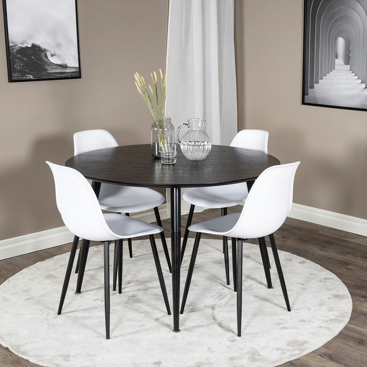 Matgrupp Venture Home Dipp med 4 Polar Plastic stolar