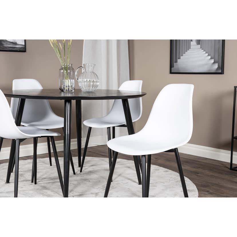 Matgrupp Venture Home Dipp med 4 Polar Plastic stolar