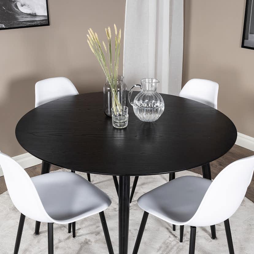 Matgrupp Venture Home Dipp med 4 Polar Plastic stolar