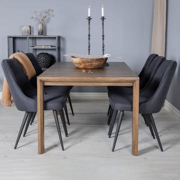 Matgrupp Venture Home Slider med 6 Velvet Deluxe stolar