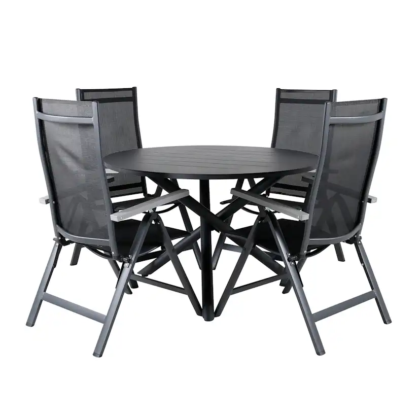 Matgrupp Venture Home Ande med 4 Laby Matstolar