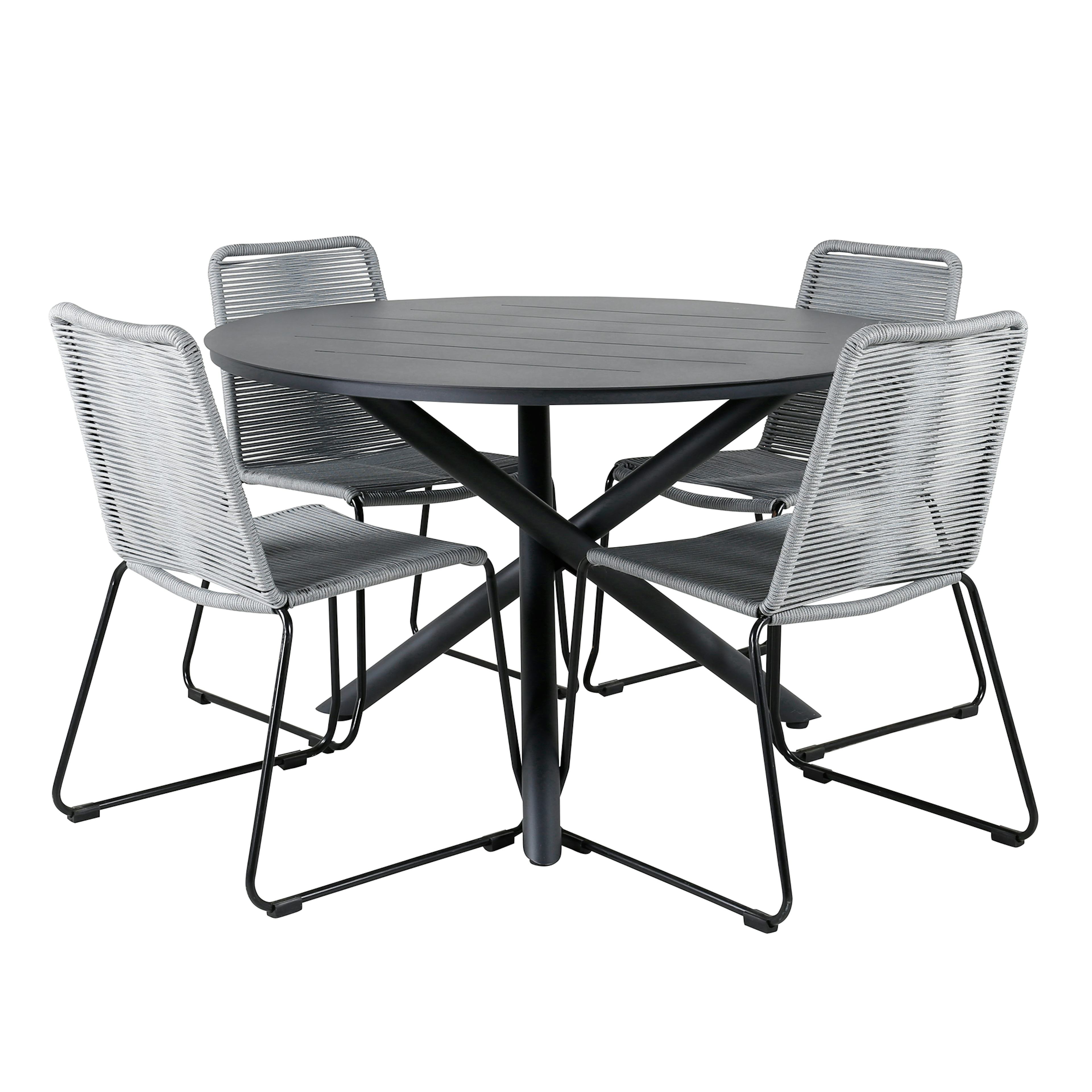 Matgrupp Venture Home Ande med 4 Minos Matstolar