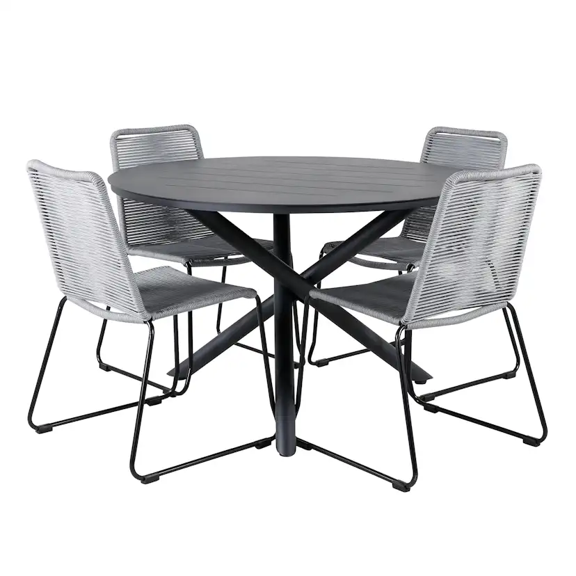 Matgrupp Venture Home Ande med 4 Minos Matstolar