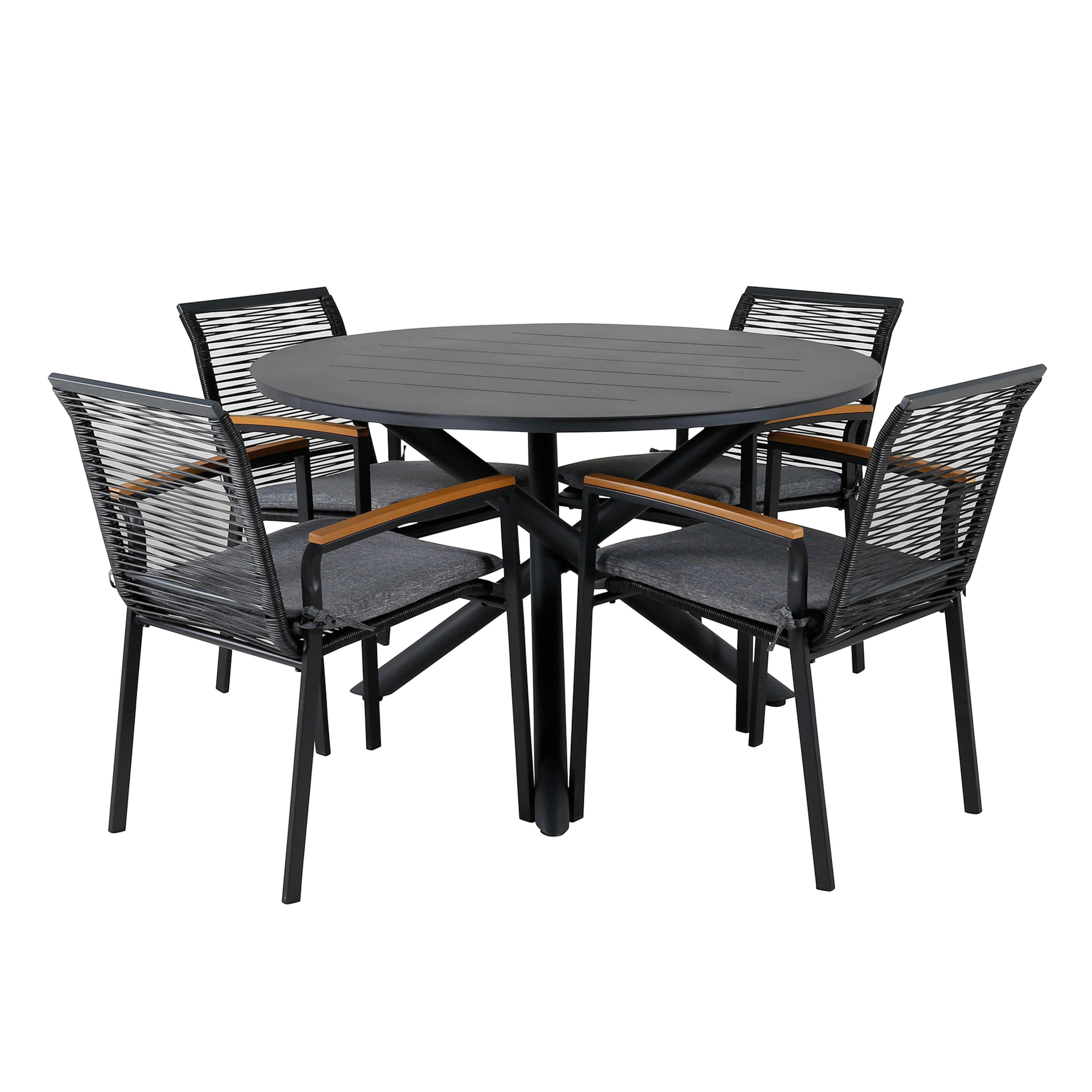 Matgrupp Venture Home Ande med 4 Darri Matstolar