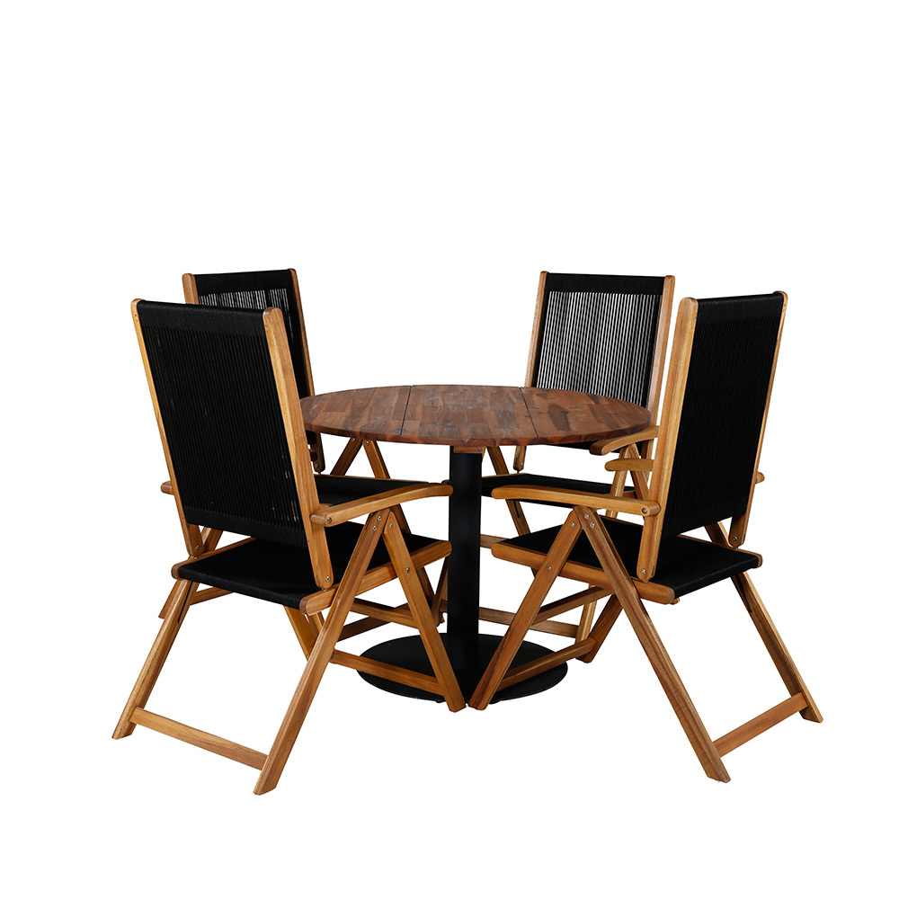 Matgrupp Venture Home Canne med 4 Jimbo Vikbara Matstolar