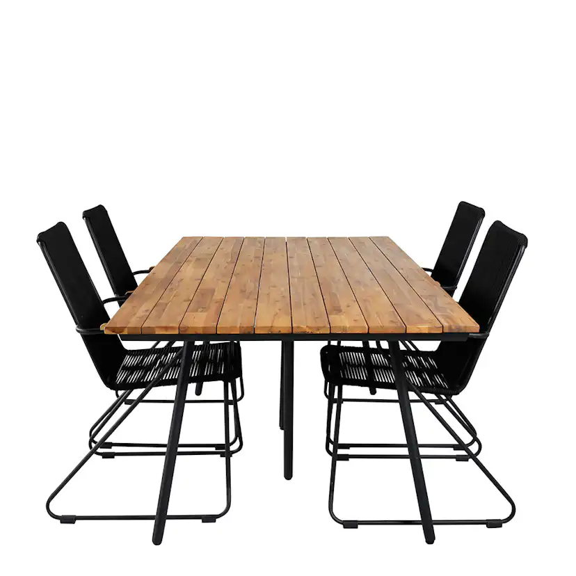 Matgrupp Venture Home Chane med 4 Billy Karmstolar