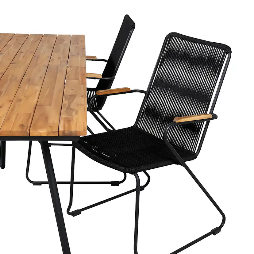 Matgrupp Venture Home Chane med 4 Billy Karmstolar