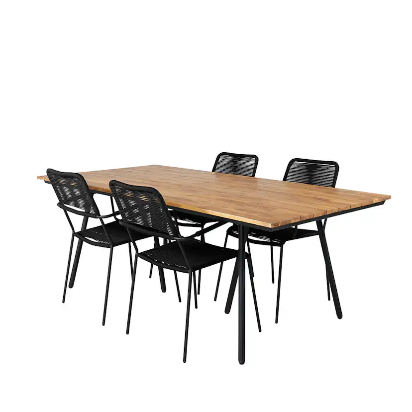 Matgrupp Venture Home Chane med 4 Lumi Matstolar