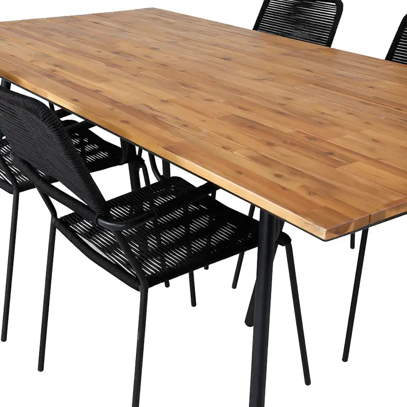 Matgrupp Venture Home Chane med 4 Lumi Matstolar