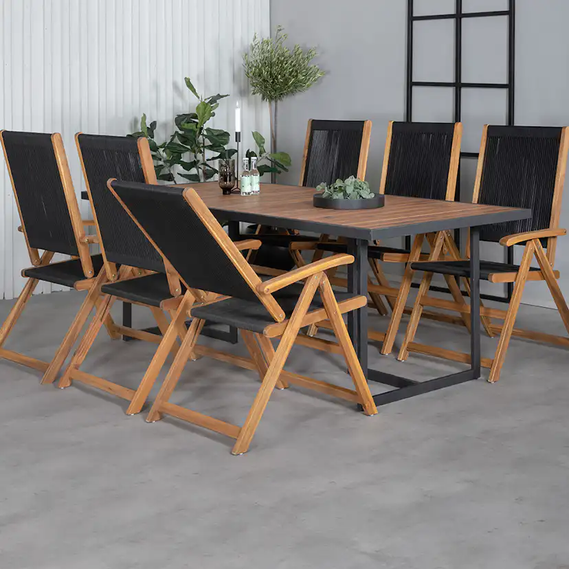 Matgrupp Venture Home King med 6 Lumi Vikbara Matstolar