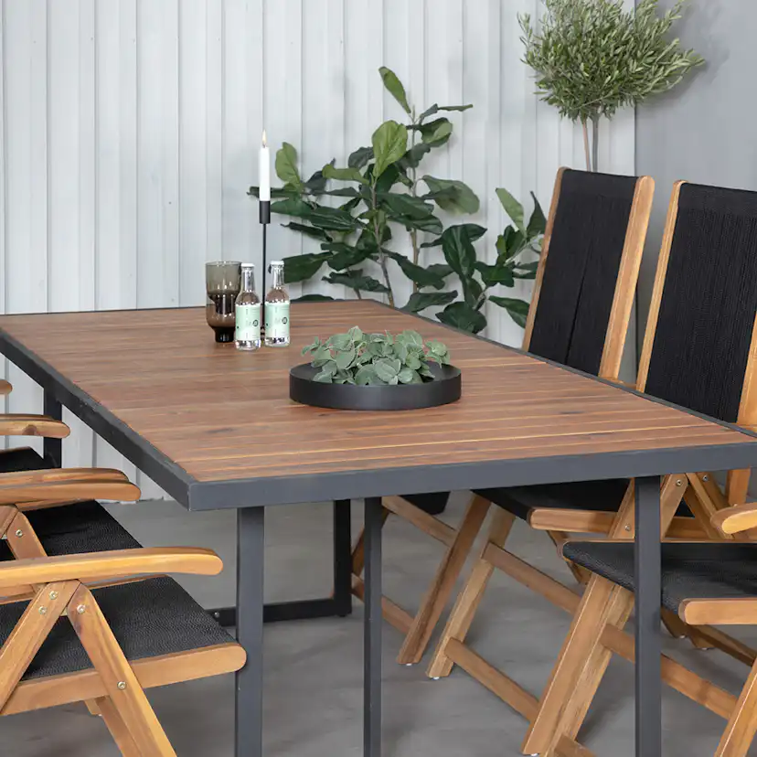 Matgrupp Venture Home King med 6 Lumi Vikbara Matstolar