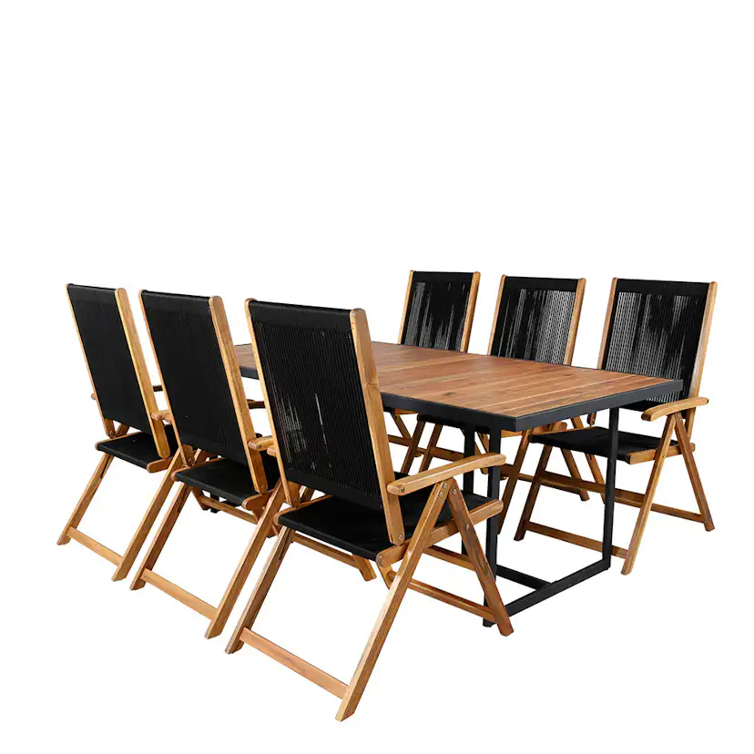 Matgrupp Venture Home King med 6 Lumi Vikbara Matstolar