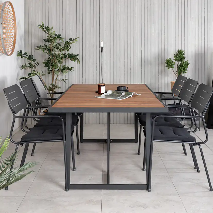 Matgrupp Venture Home King med 6 Nime Matstolar