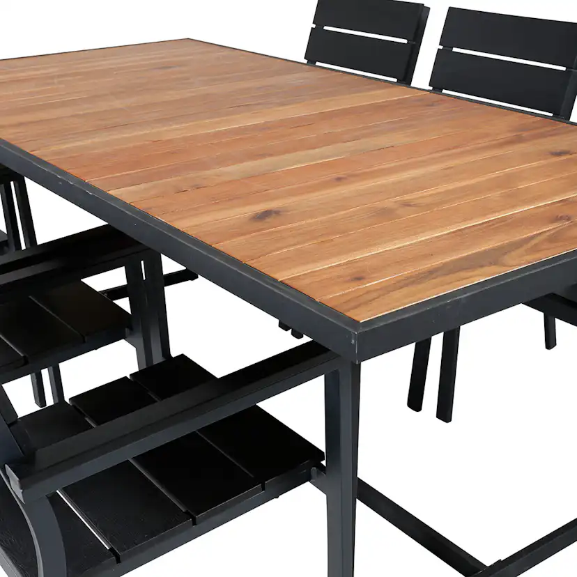 Matgrupp Venture Home King med 6 Lede Stapelbara Matstolar