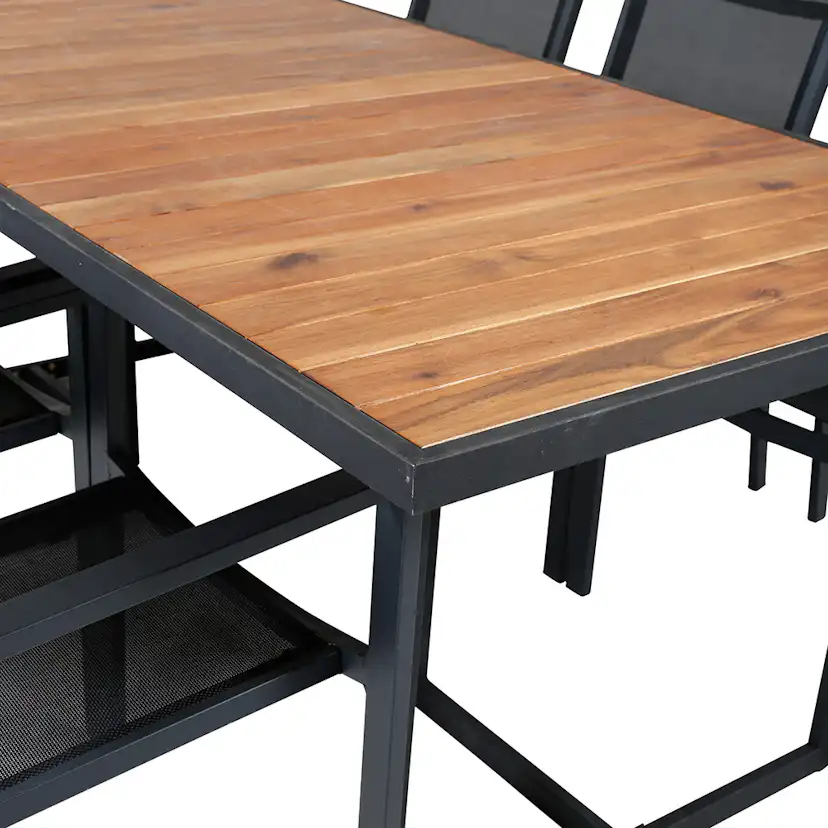 Matgrupp Venture Home King med 6 Curz Stapelbara Matstolar