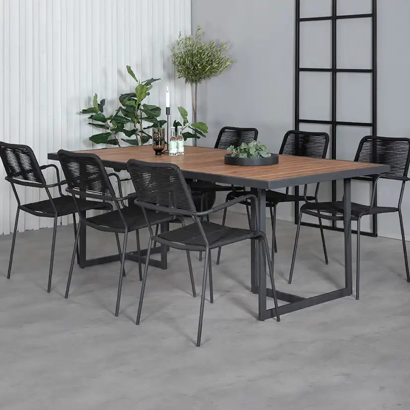 Matgrupp Venture Home King med 6 Lumi Karmstolar