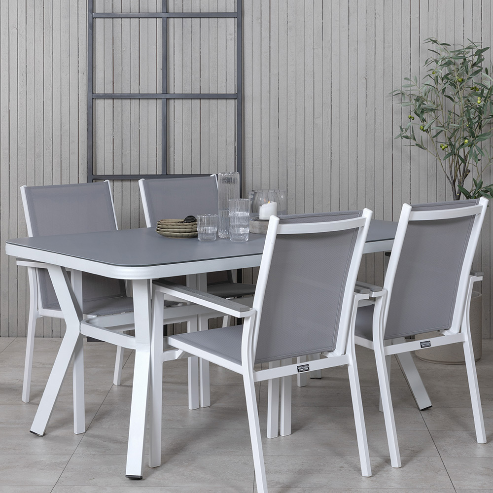 Matgrupp Utomhus Venture Home Vyn med 4 Parma Trädgårdsstolar