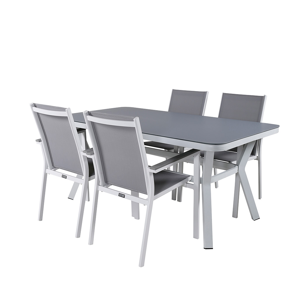 Matgrupp Utomhus Venture Home Vyn med 4 Parma Trädgårdsstolar