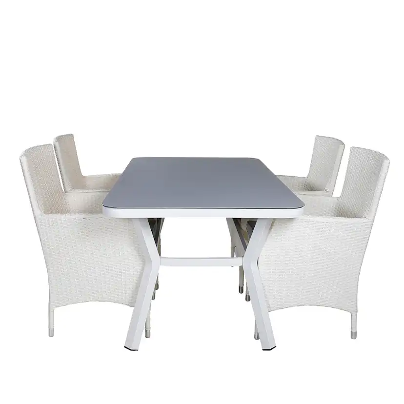 Matgrupp Venture Home Vyn med 4 Mani Karmstolar