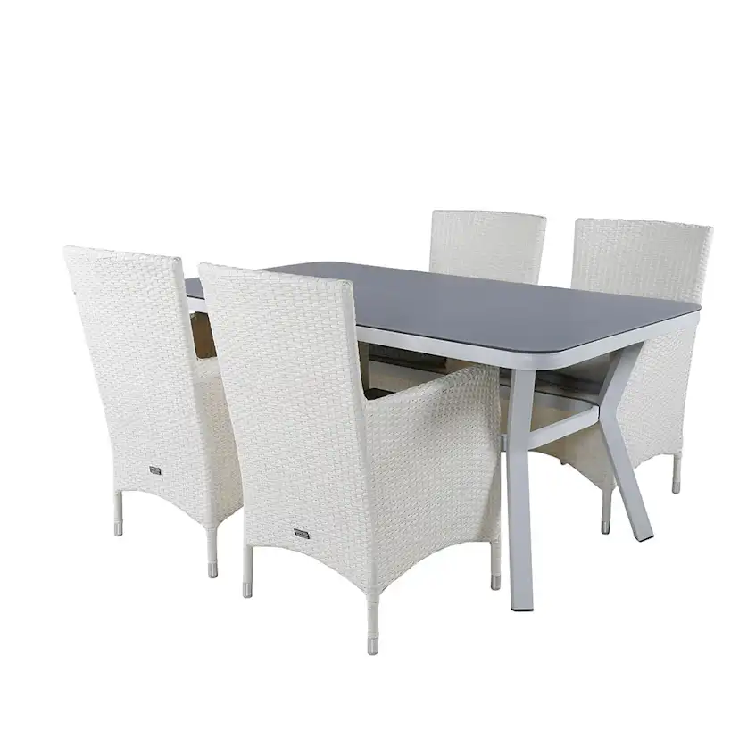 Matgrupp Venture Home Vyn med 4 Mani Karmstolar