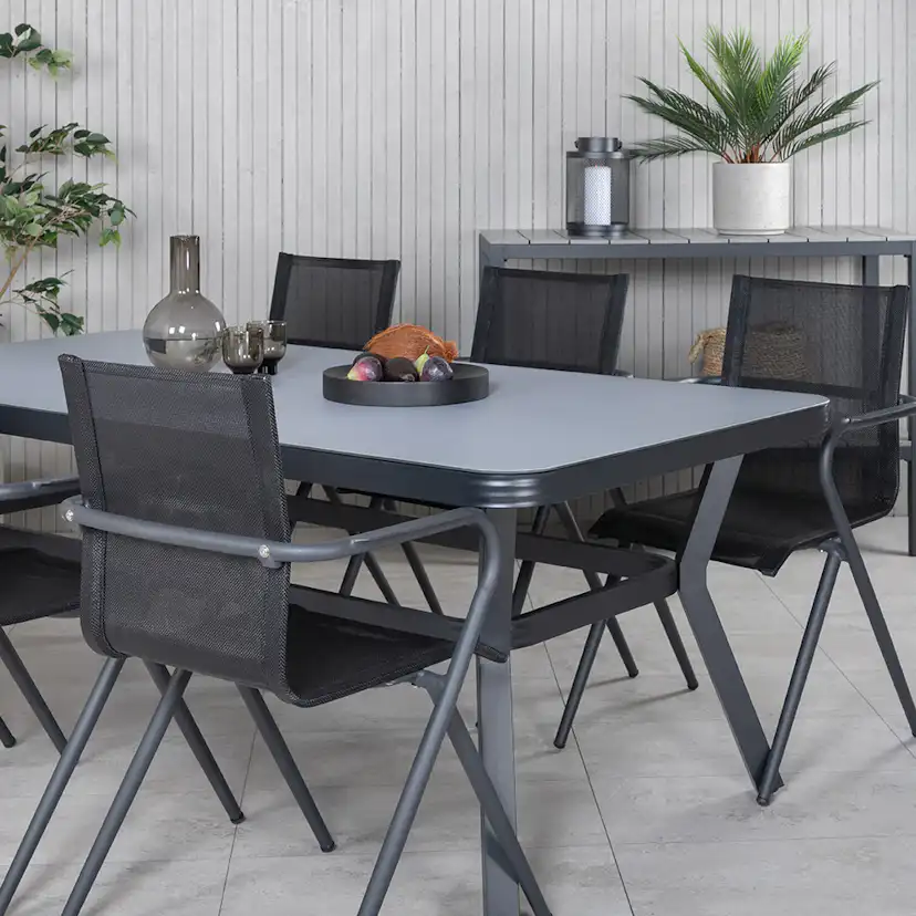 Matgrupp Venture Home Vyn med 6 Anve Matstolar