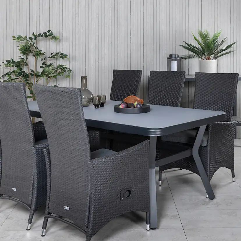 Matgrupp Utomhus Venture Home Vyn med 6 Pam Trädgårdsstolar