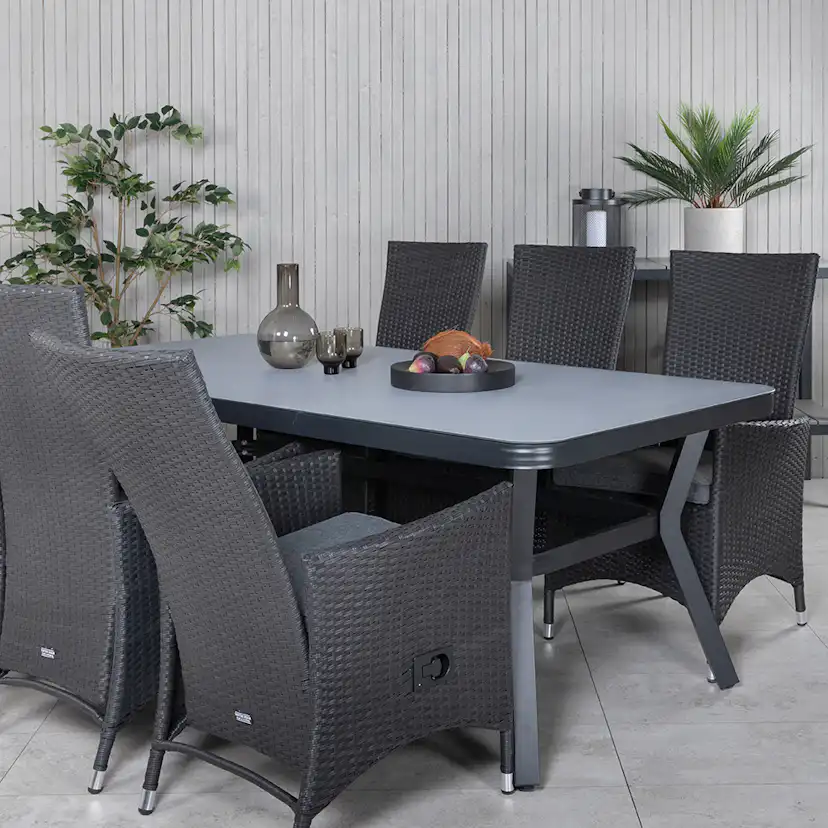 Matgrupp Utomhus Venture Home Vyn med 6 Pam Trädgårdsstolar