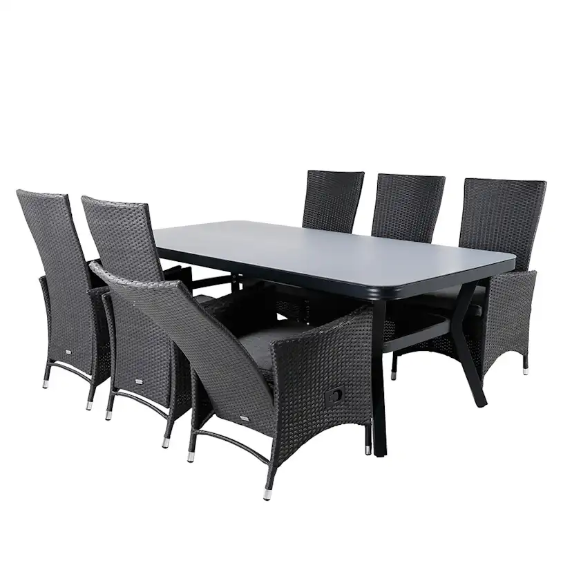 Matgrupp Utomhus Venture Home Vyn med 6 Pam Trädgårdsstolar