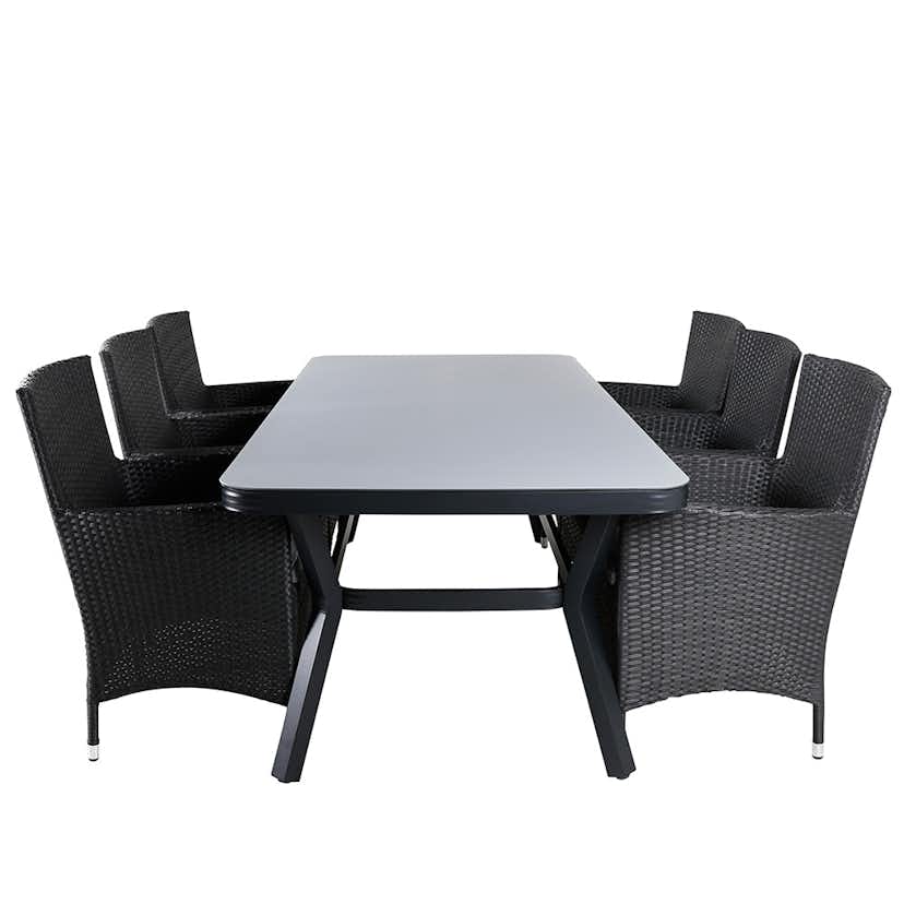 Matgrupp Utomhus Venture Home Vyn med 6 Mani Trädgårdsstolar