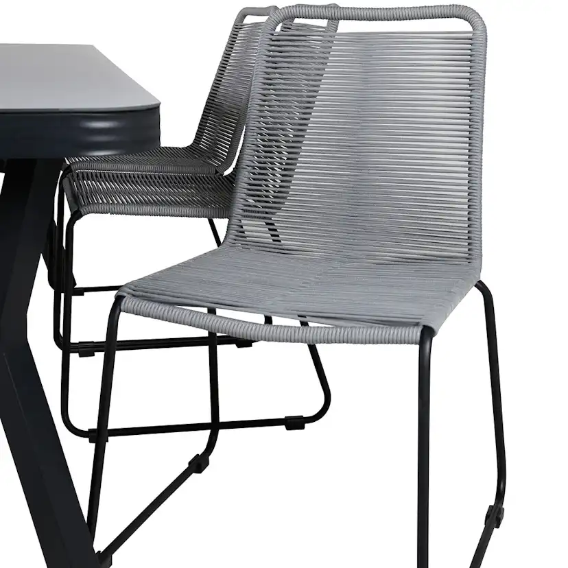 Matgrupp Utomhus Venture Home Vyn Aluminium med 6 Lumi Trädgårdsstolar