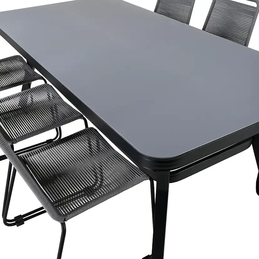 Matgrupp Utomhus Venture Home Vyn Aluminium med 6 Lumi Trädgårdsstolar