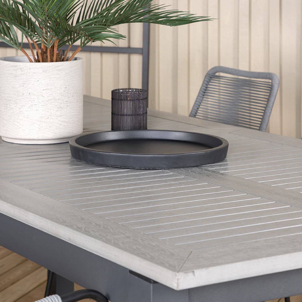 Matgrupp Utomhus Venture Home Aleyna 224 med 6 Leon Trädgårdsstolar