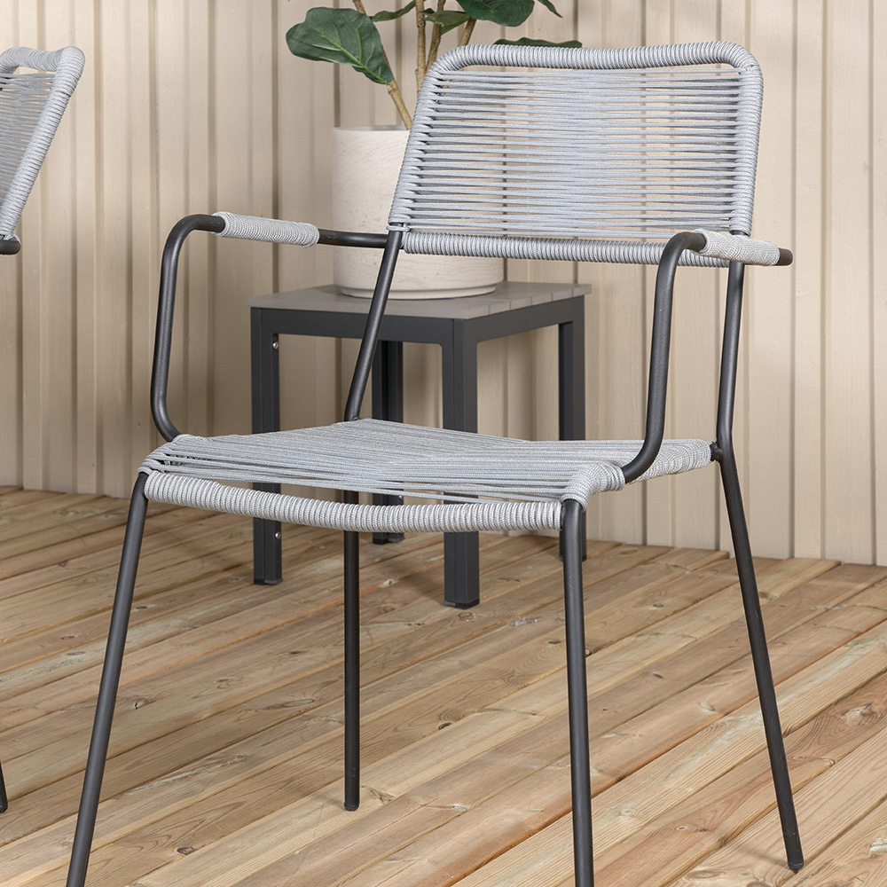 Matgrupp Utomhus Venture Home Aleyna 224 med 8 Leon Trädgårdsstolar