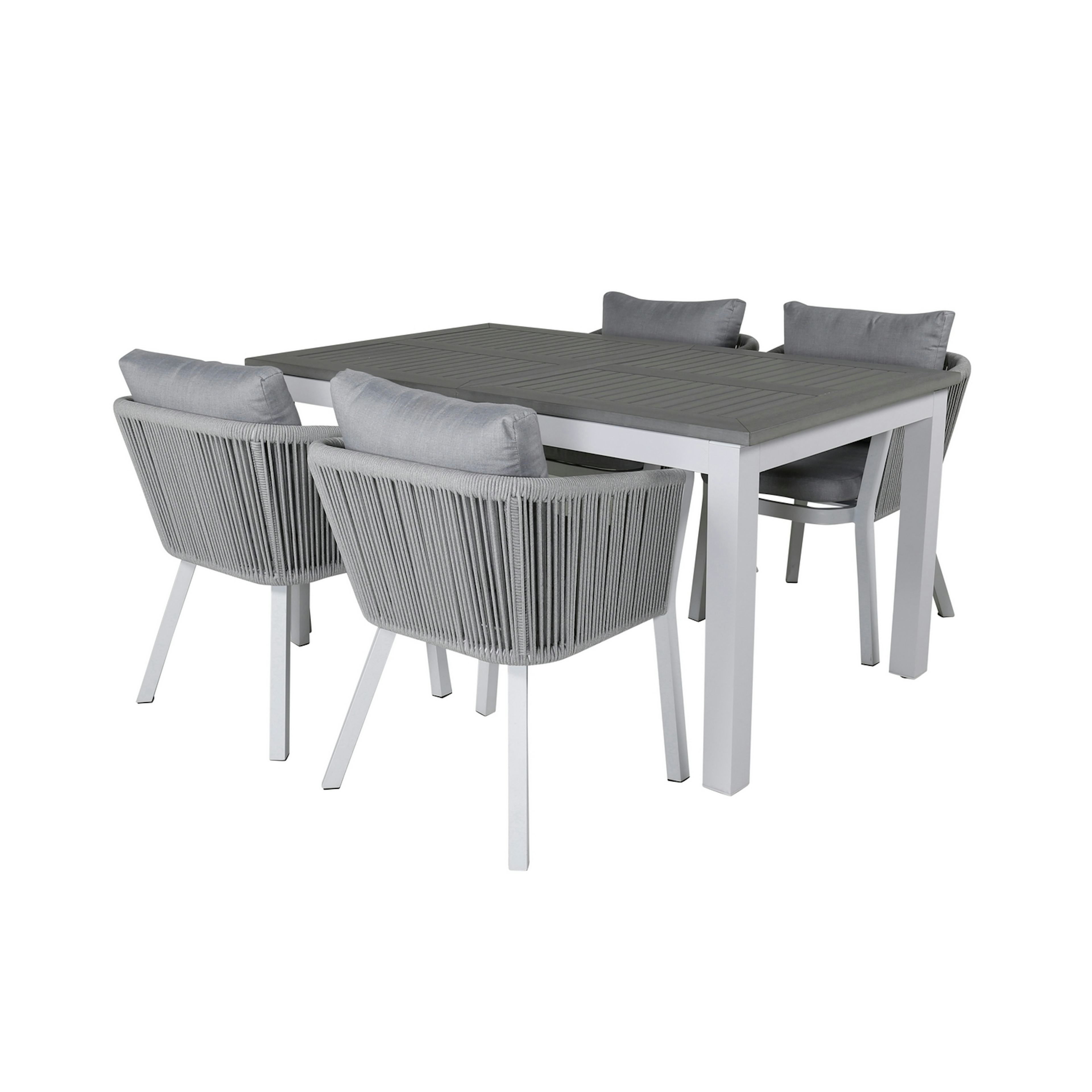 Matgrupp Venture Home Aleyna med 4 Virya Matstolar