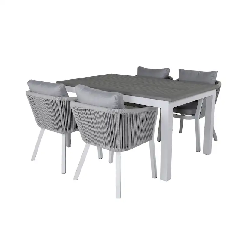 Matgrupp Venture Home Aleyna med 4 Virya Matstolar