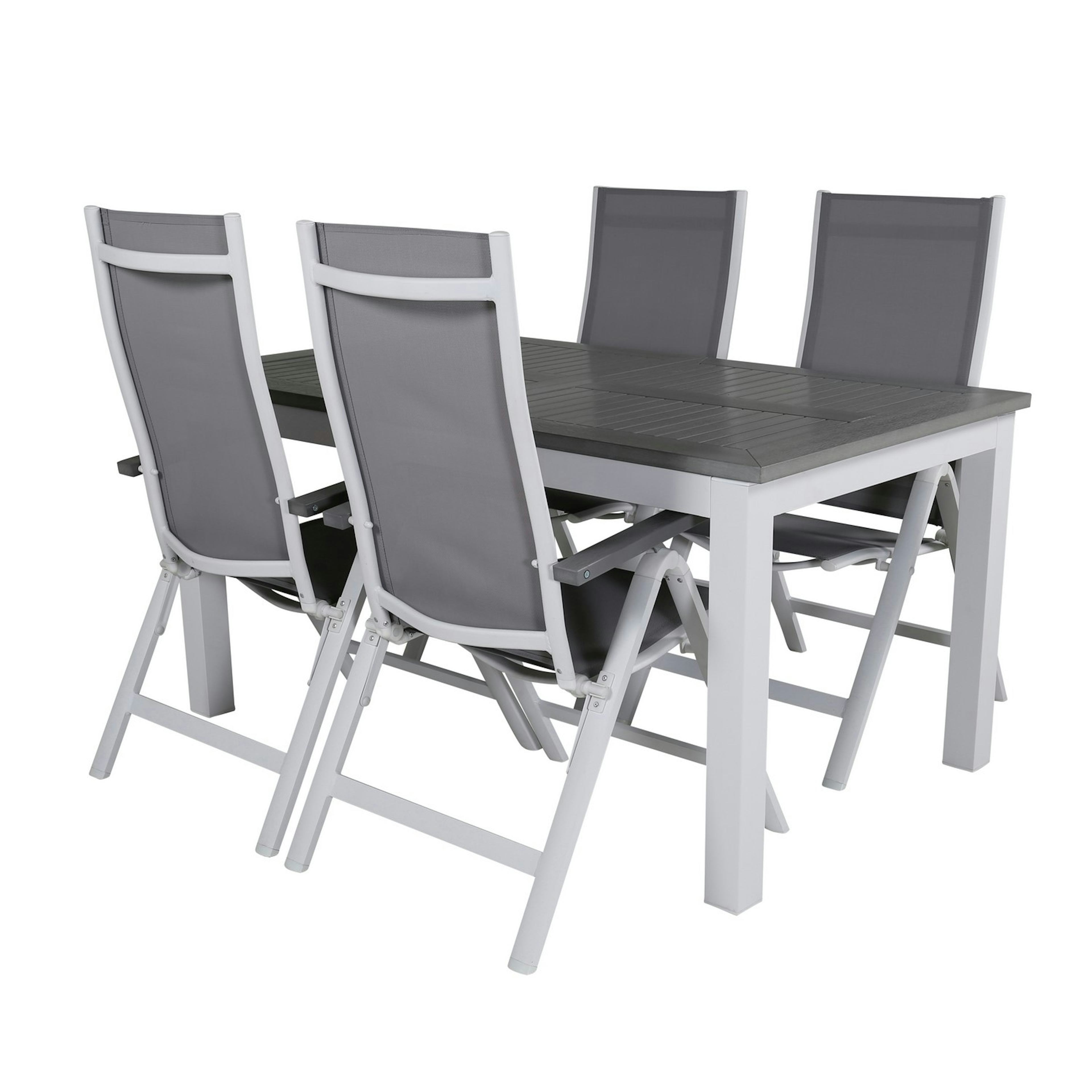 Matgrupp Venture Home Aleyna 152 Vit med 4 Aleyna Positionsstolar