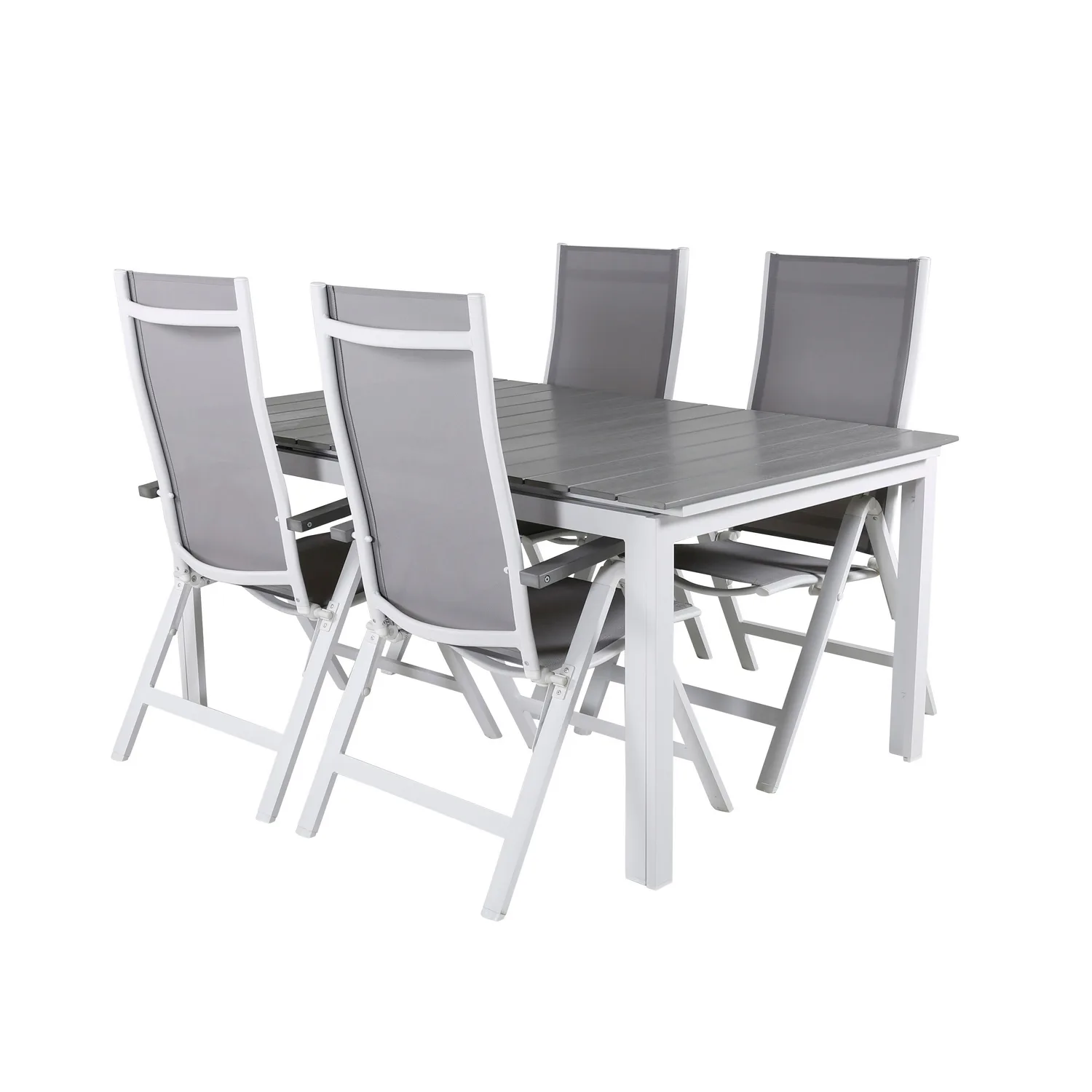 Matgrupp Venture Home Lova 160 Vit med 4 Aleyna Positionsstolar