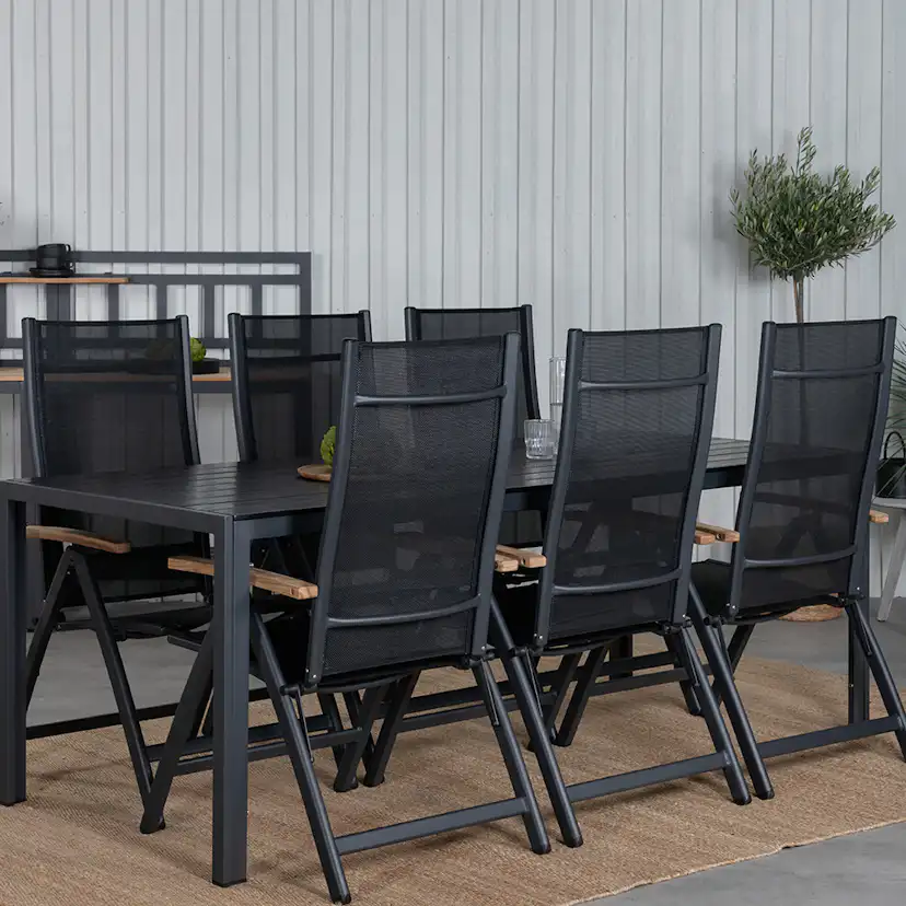 Matgrupp Utomhus Venture Home Bront med 6 Perla PositionsTrädgårdsstolar