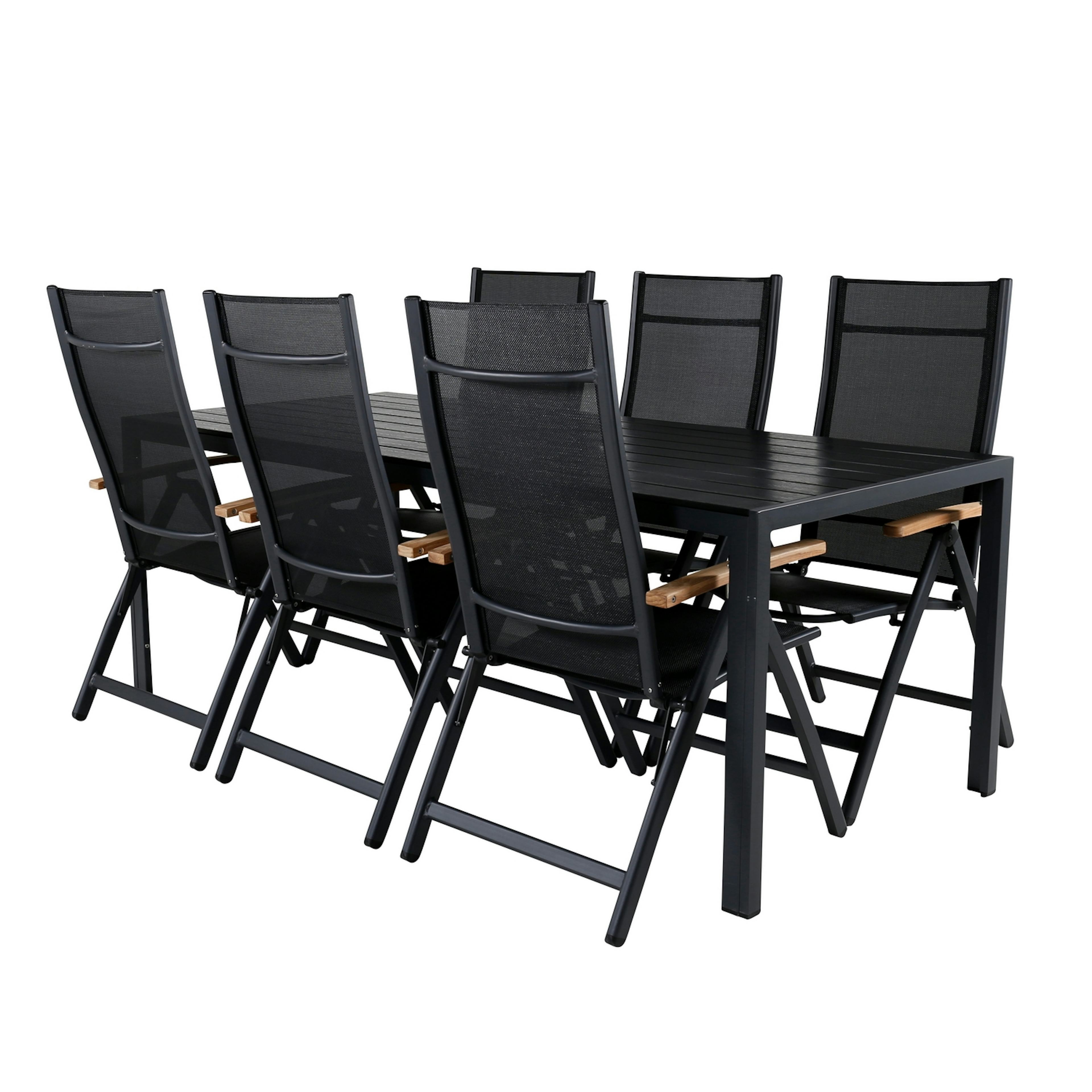 Matgrupp Utomhus Venture Home Bront med 6 Perla PositionsTrädgårdsstolar