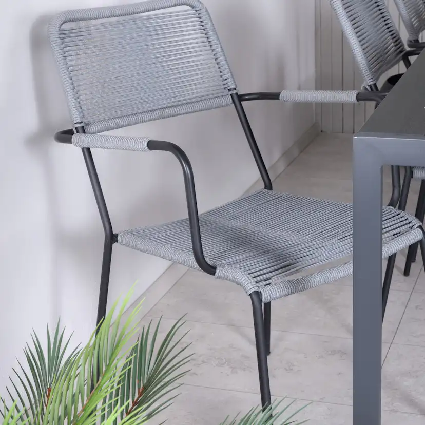 Matgrupp Utomhus Venture Home Bront med 6 Leon Trädgårdsstolar