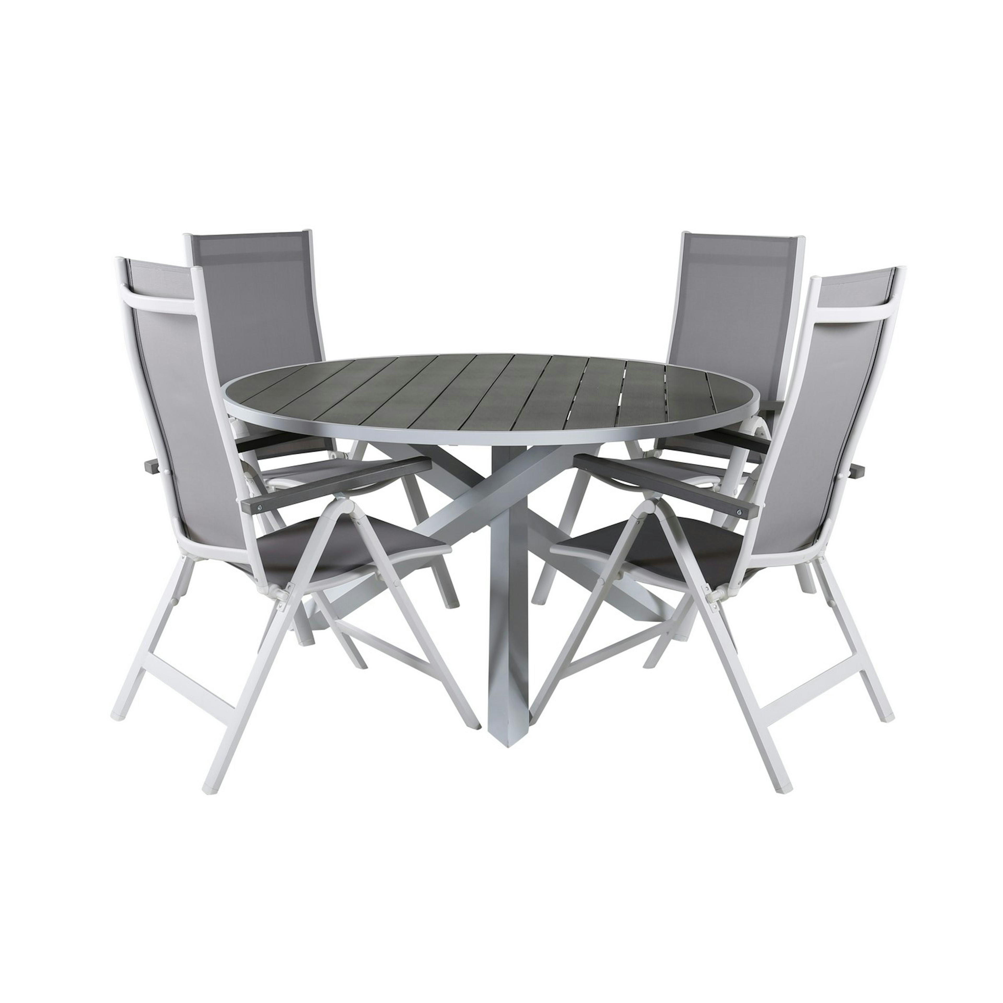 Matgrupp Utomhus Venture Home Pincy Rund med 4 Aleyna PositionsTrädgårdsstolar